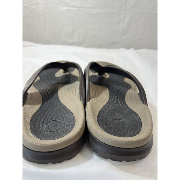 CROCS BROWN FLIP FLOP THONG SANDALS MENS 7 / WOMENS 9 - Picture 14 of 14